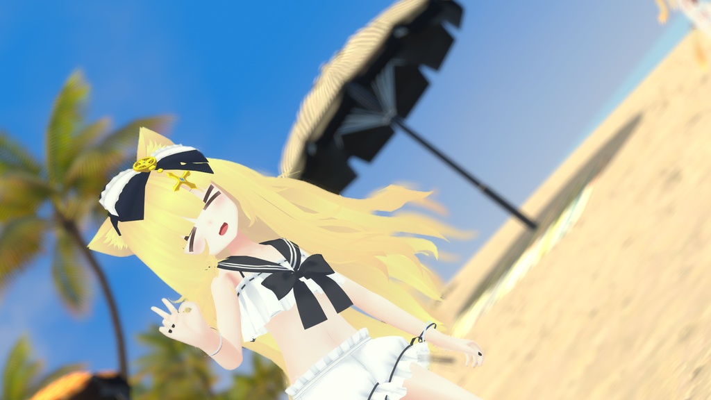 【37アバター対応】セーラーフリル水着【PB対応】