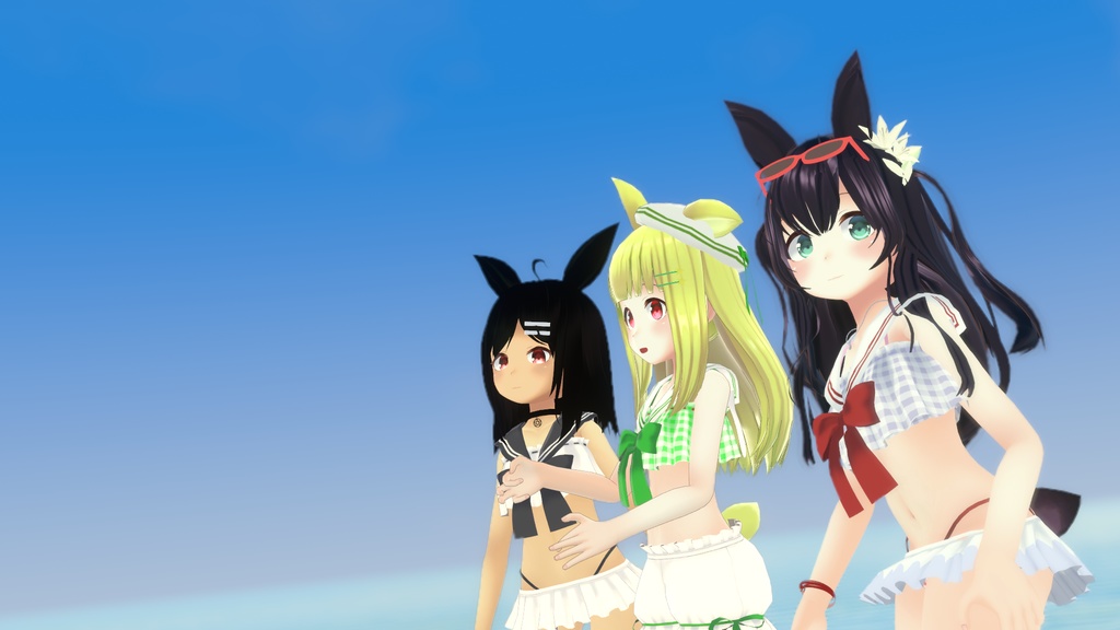 【37アバター対応】セーラーフリル水着【PB対応】