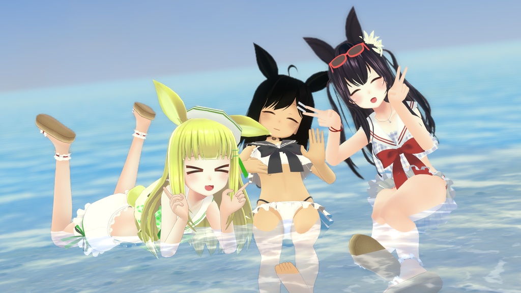 【37アバター対応】セーラーフリル水着【PB対応】