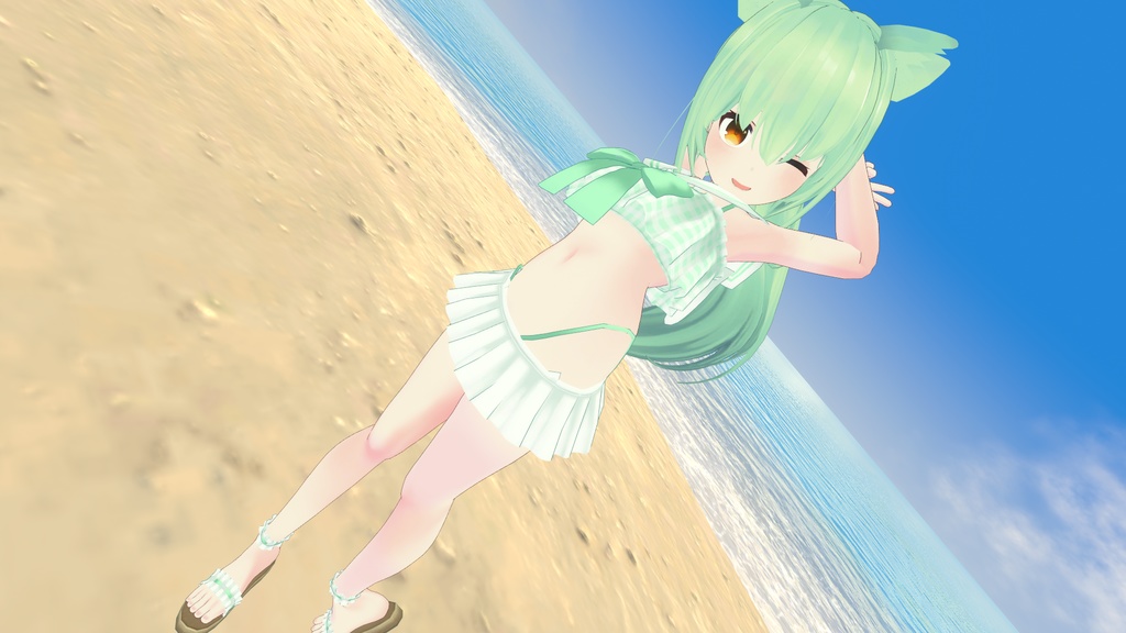 【37アバター対応】セーラーフリル水着【PB対応】