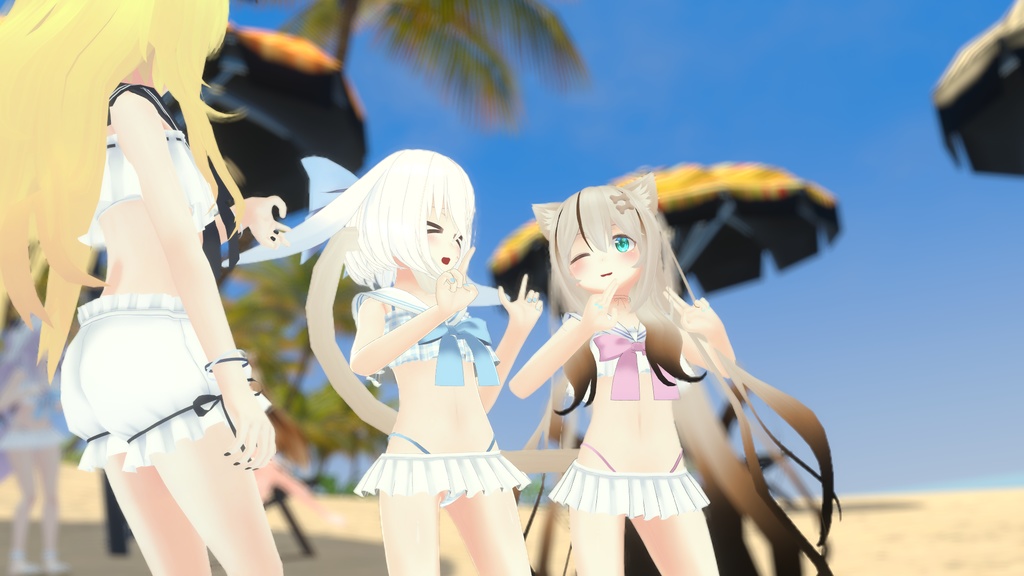 【37アバター対応】セーラーフリル水着【PB対応】