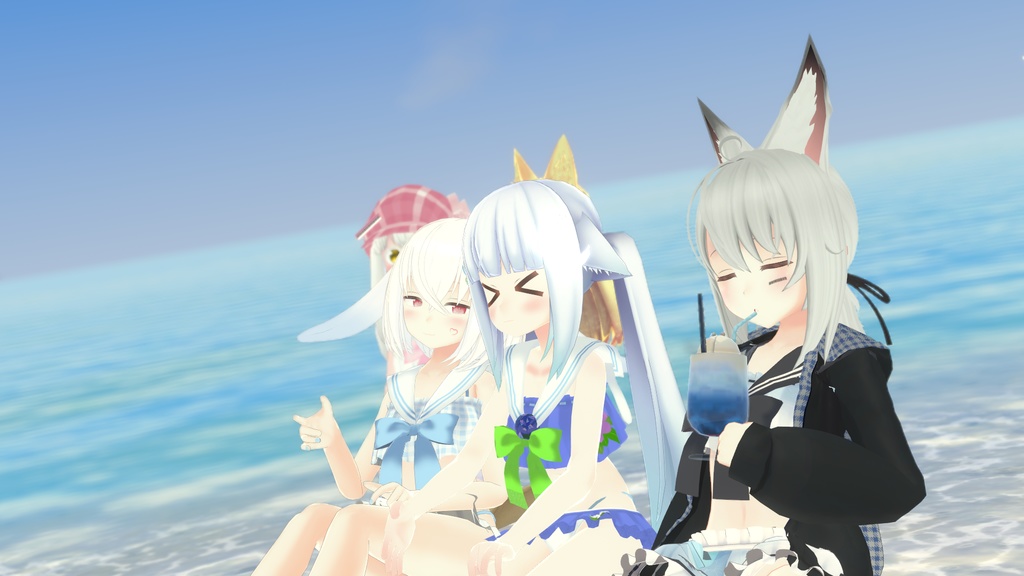 【37アバター対応】セーラーフリル水着【PB対応】