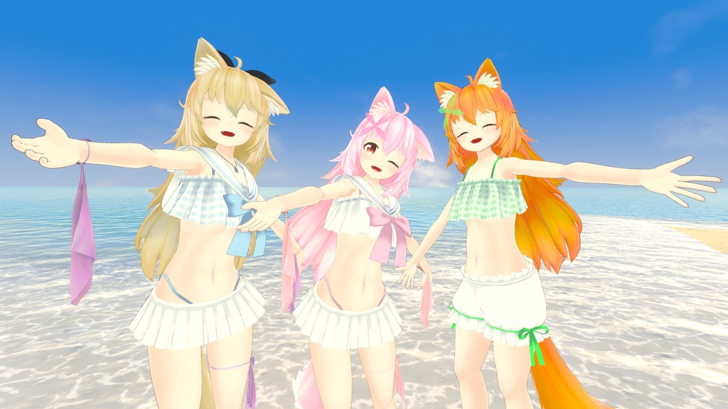 【37アバター対応】セーラーフリル水着【PB対応】