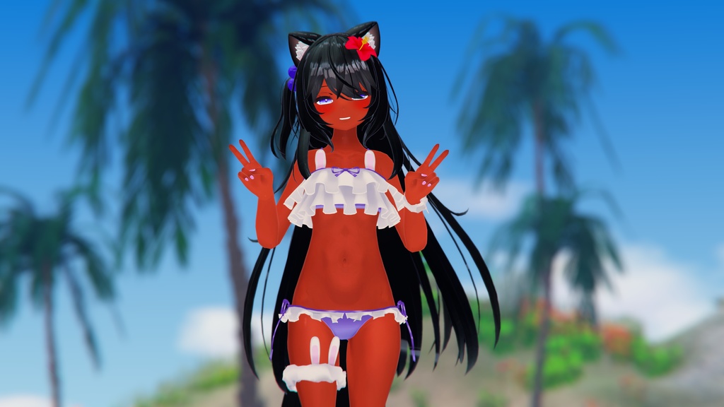 【35アバター対応】うさぎさん水着【PB対応】