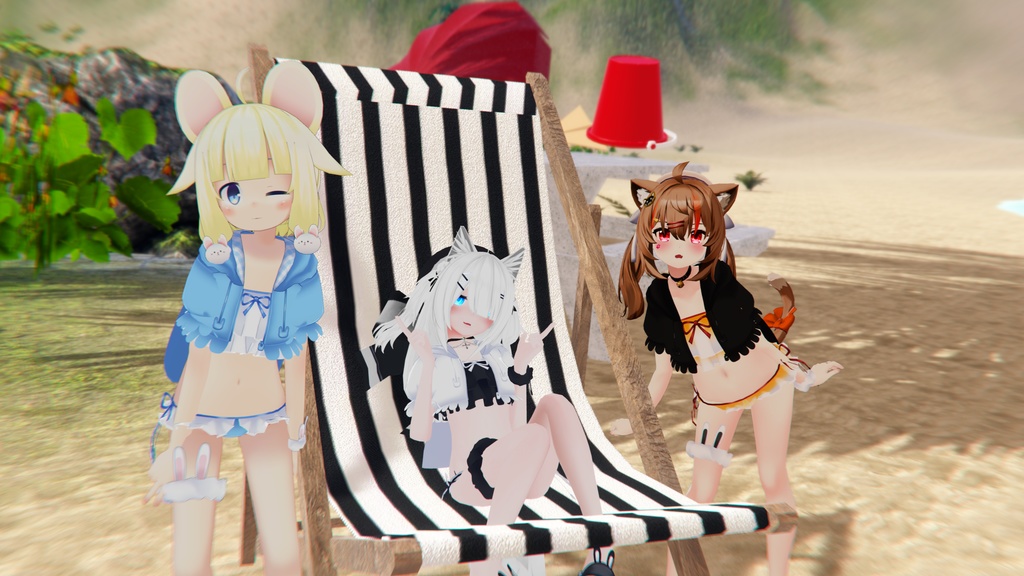 【35アバター対応】うさぎさん水着【PB対応】