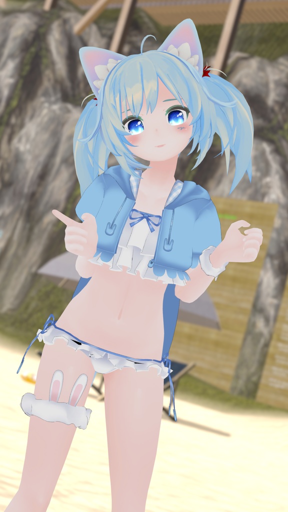 【35アバター対応】うさぎさん水着【PB対応】