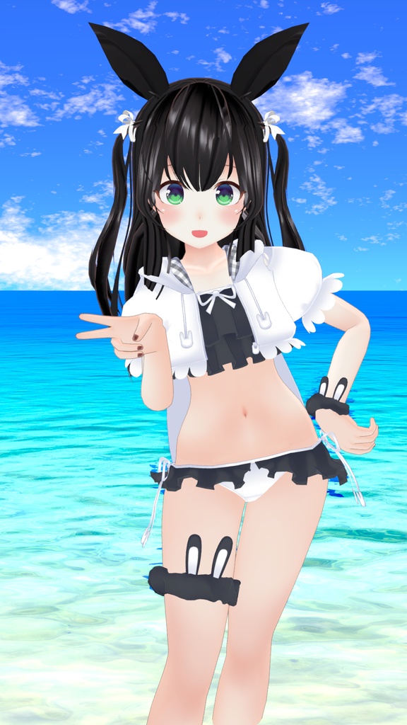 【35アバター対応】うさぎさん水着【PB対応】