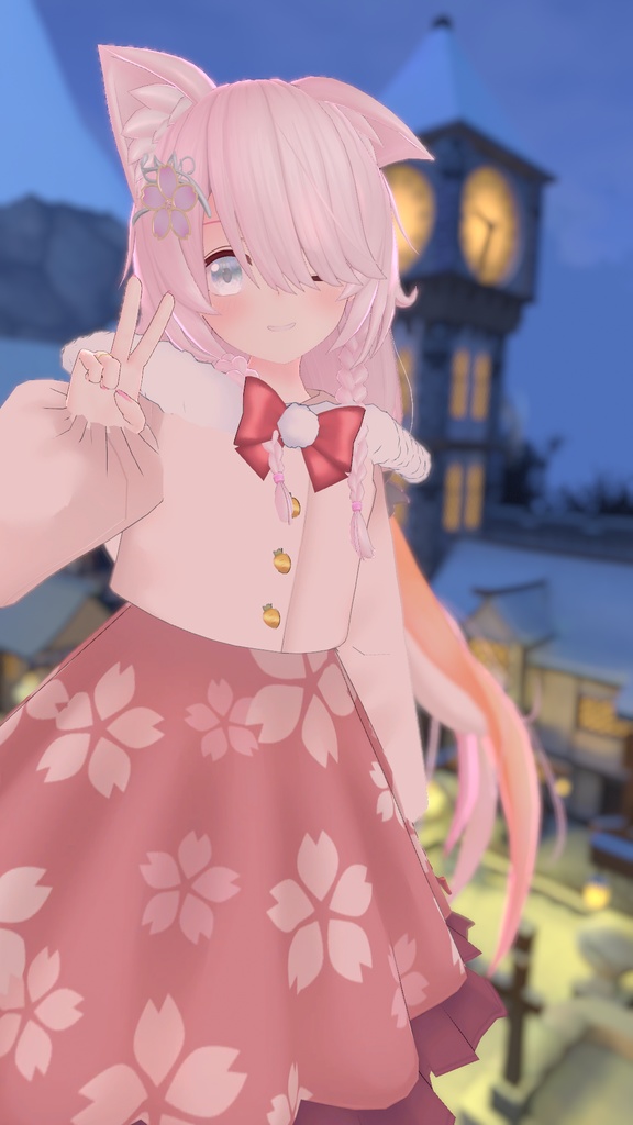 【39アバター対応】うさぎさん冬コーデ【PB対応】