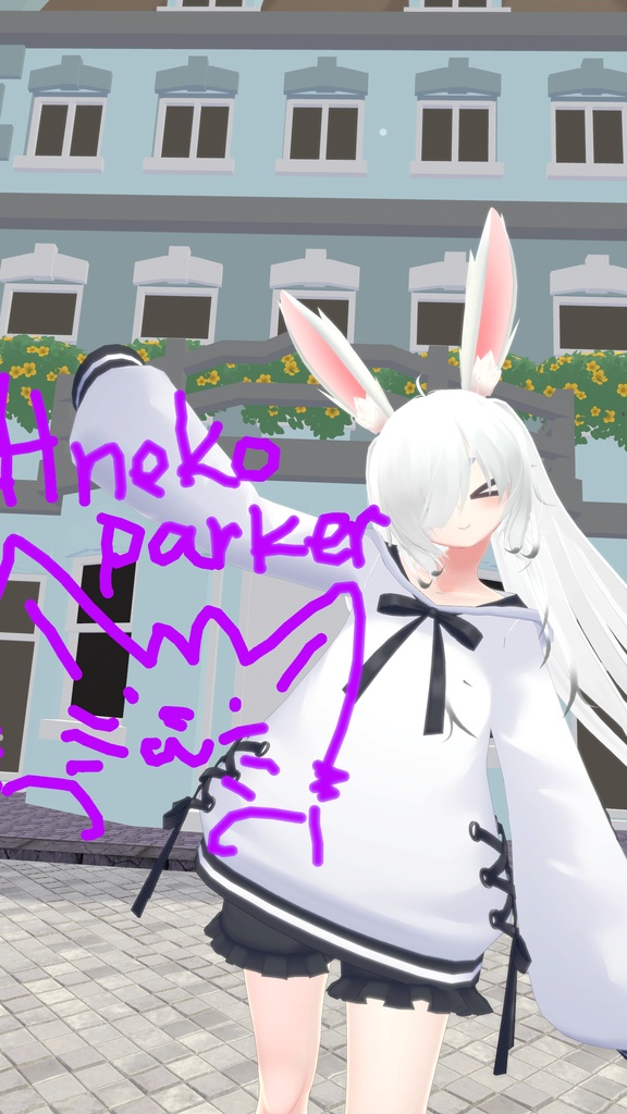 【47アバター対応】ねこねこぱーかー【アパレルコラボ中】