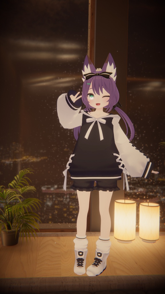 【47アバター対応】ねこねこぱーかー【アパレルコラボ中】