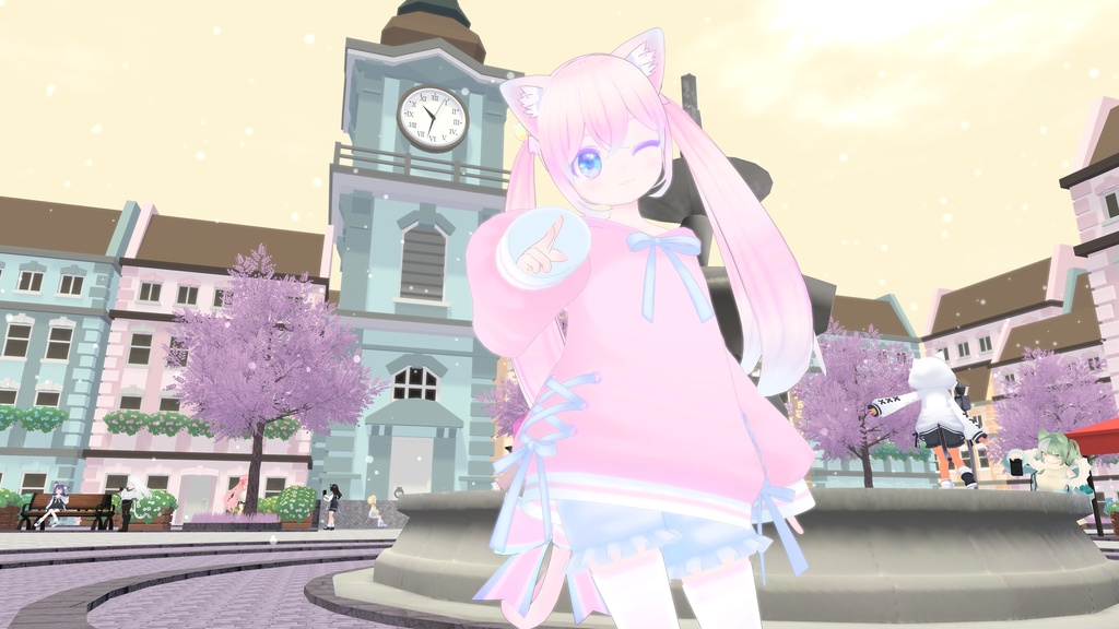 【47アバター対応】ねこねこぱーかー【アパレルコラボ中】