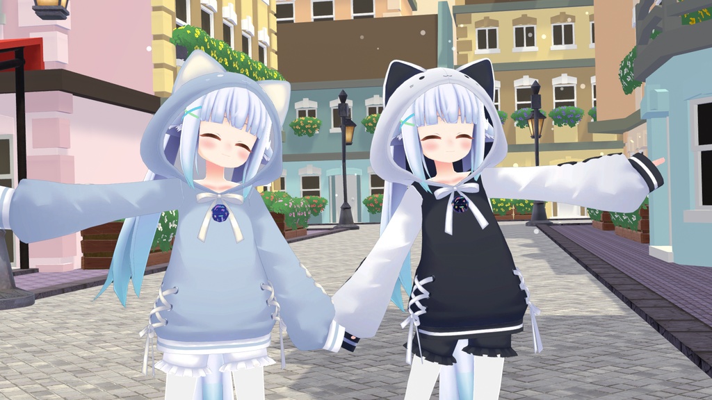 【47アバター対応】ねこねこぱーかー【アパレルコラボ中】