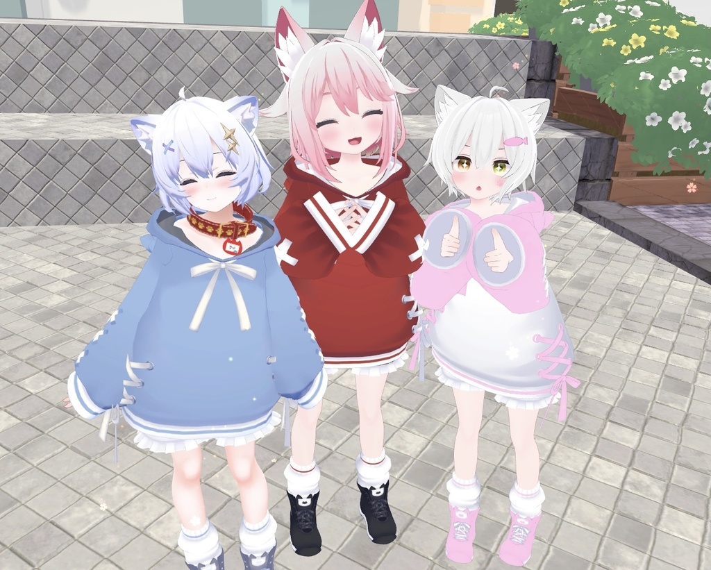 【47アバター対応】ねこねこぱーかー【アパレルコラボ中】