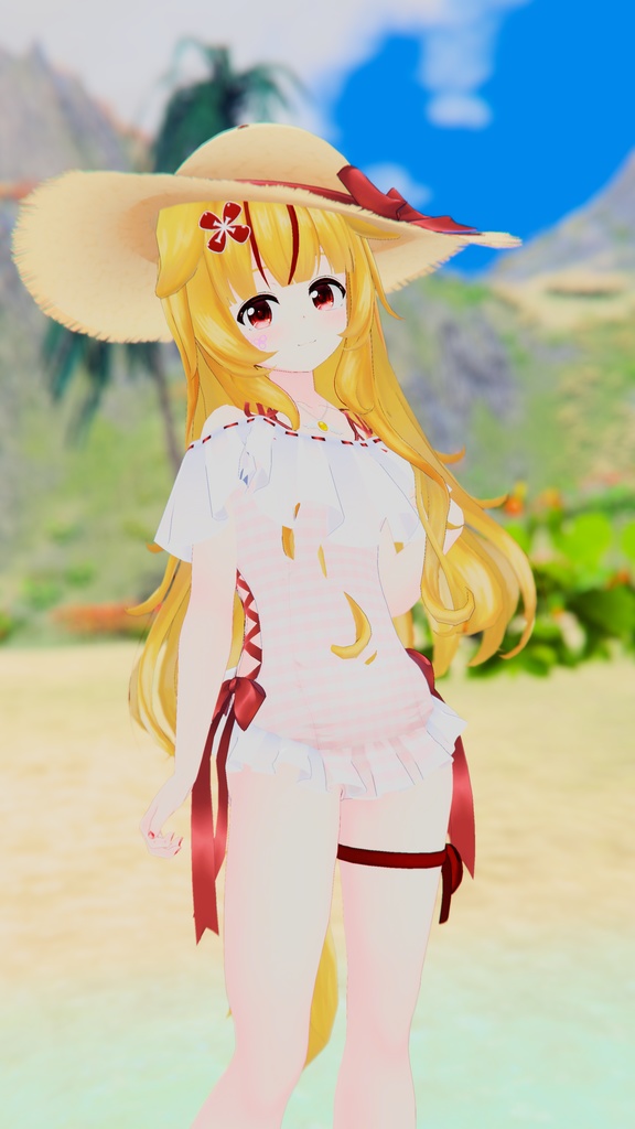 【47アバター対応】フリルワンピース水着