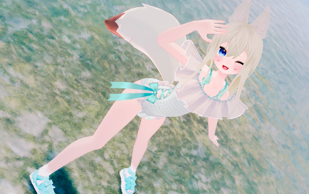 【47アバター対応】フリルワンピース水着