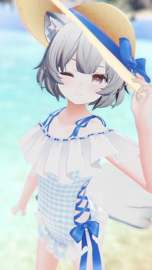 【47アバター対応】フリルワンピース水着