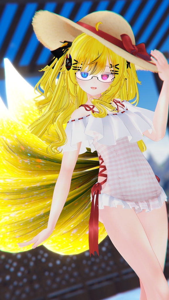 【47アバター対応】フリルワンピース水着