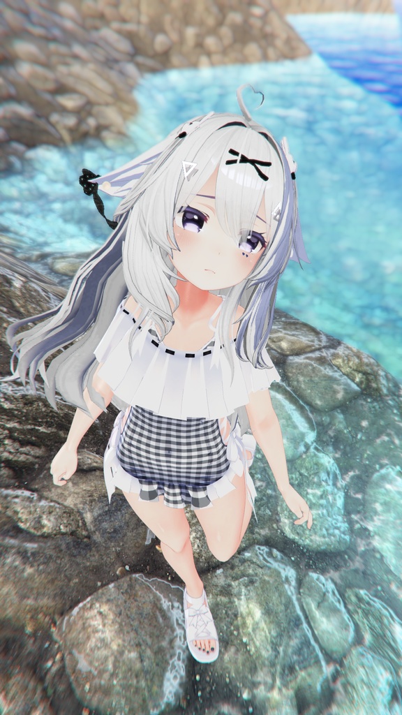 【47アバター対応】フリルワンピース水着