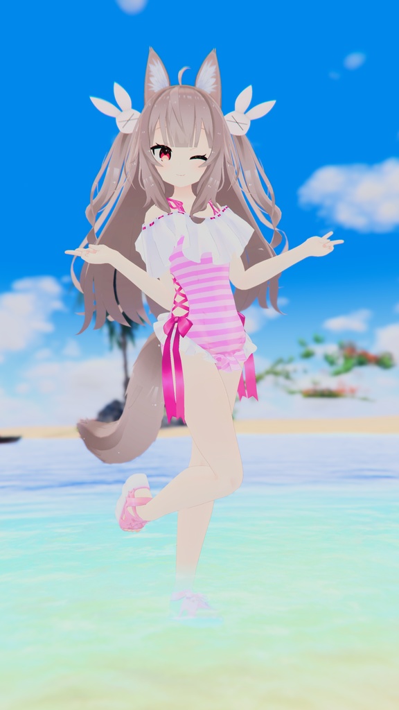 【47アバター対応】フリルワンピース水着