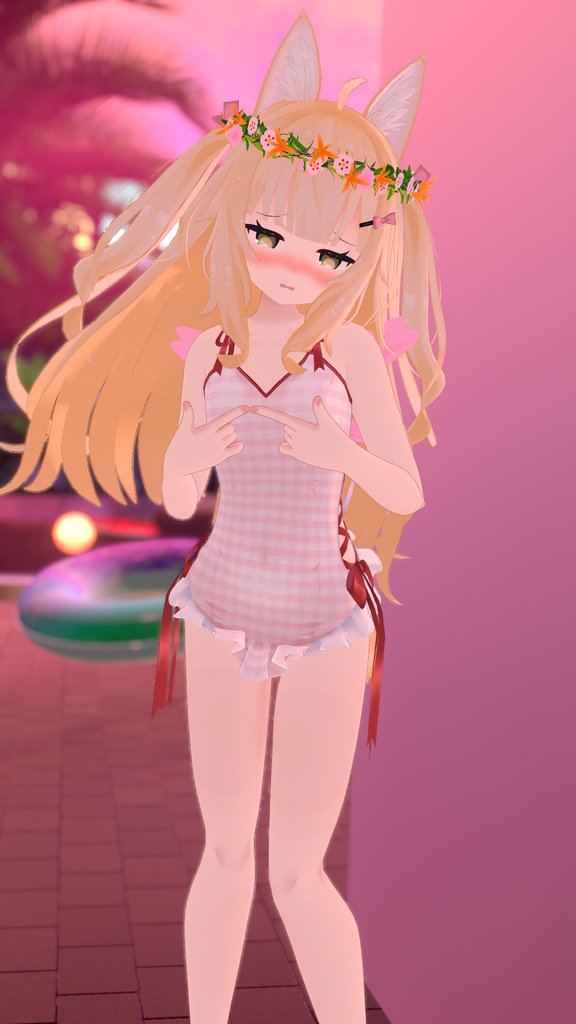 【47アバター対応】フリルワンピース水着