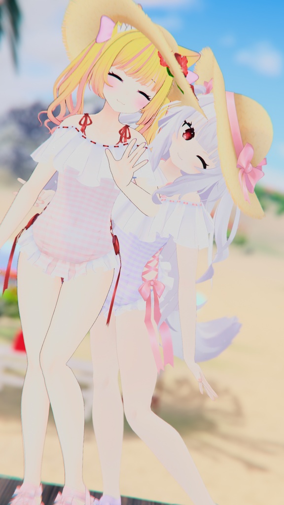 【47アバター対応】フリルワンピース水着