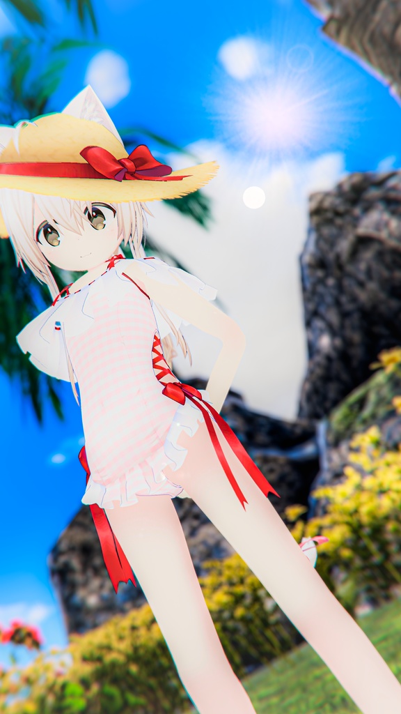 【47アバター対応】フリルワンピース水着