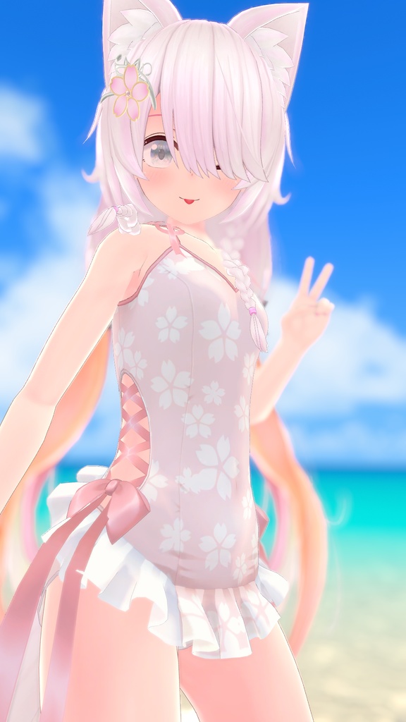 【47アバター対応】フリルワンピース水着