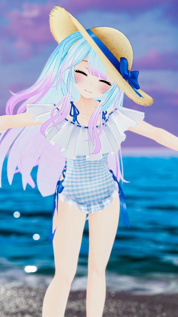 【47アバター対応】フリルワンピース水着