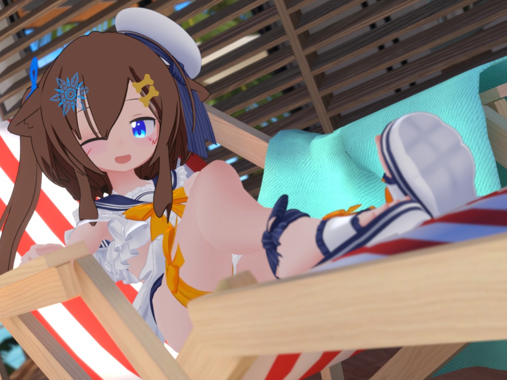 【45アバター対応】フリルマリンビキニ