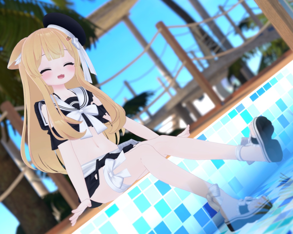 【45アバター対応】フリルマリンビキニ