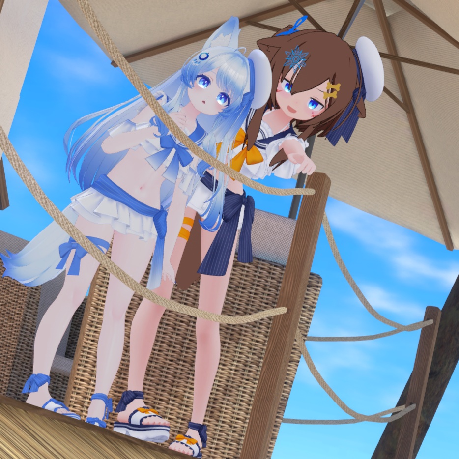 【45アバター対応】フリルマリンビキニ