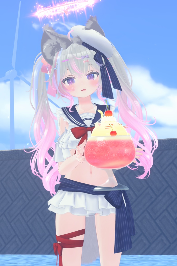 【45アバター対応】フリルマリンビキニ