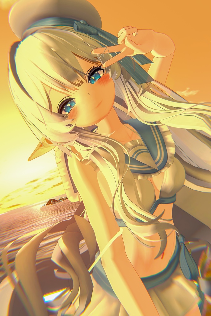 【45アバター対応】フリルマリンビキニ