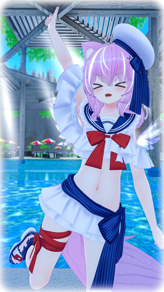 【45アバター対応】フリルマリンビキニ