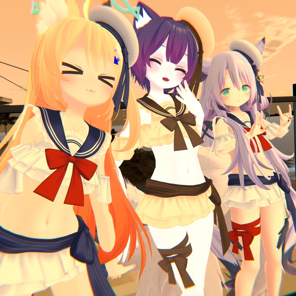 【45アバター対応】フリルマリンビキニ