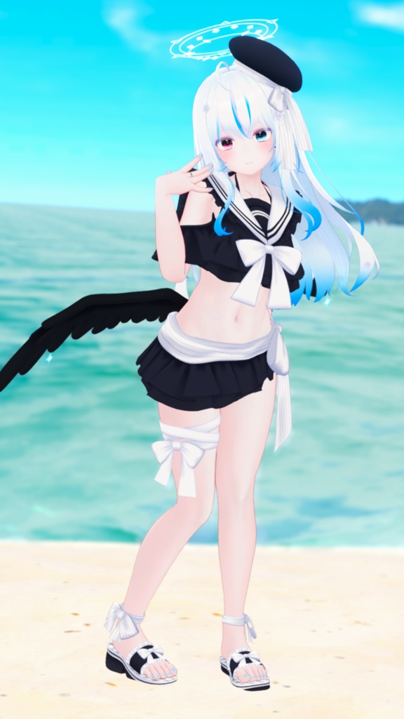 【45アバター対応】フリルマリンビキニ