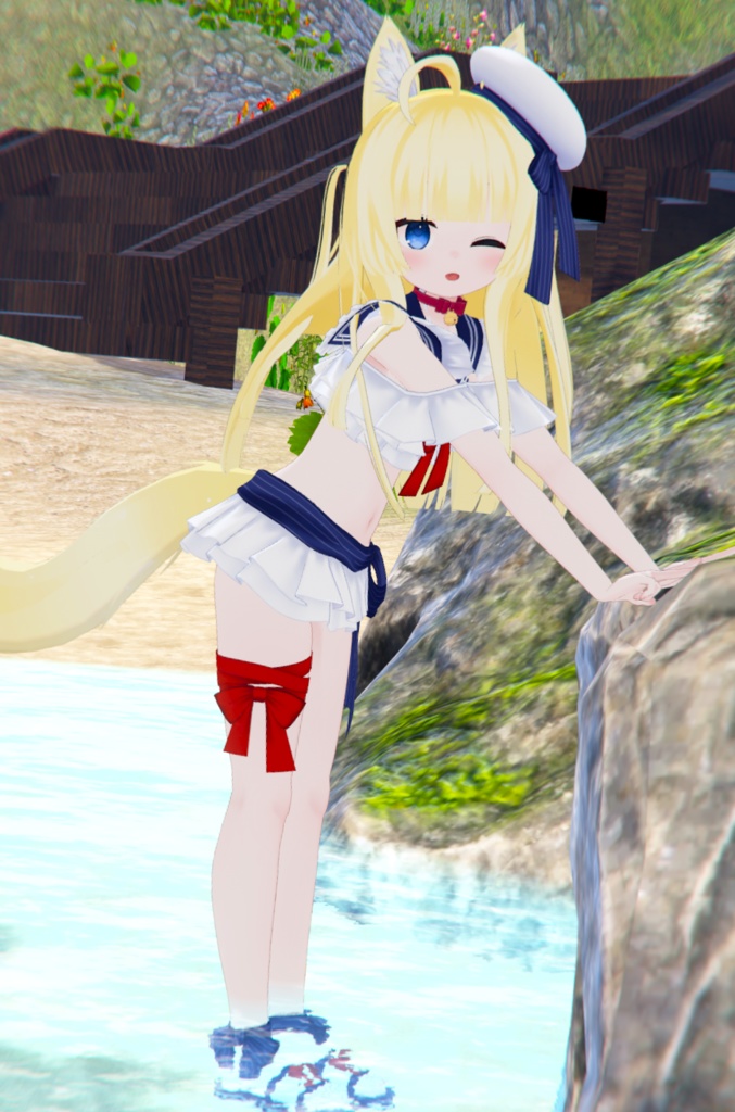 【45アバター対応】フリルマリンビキニ