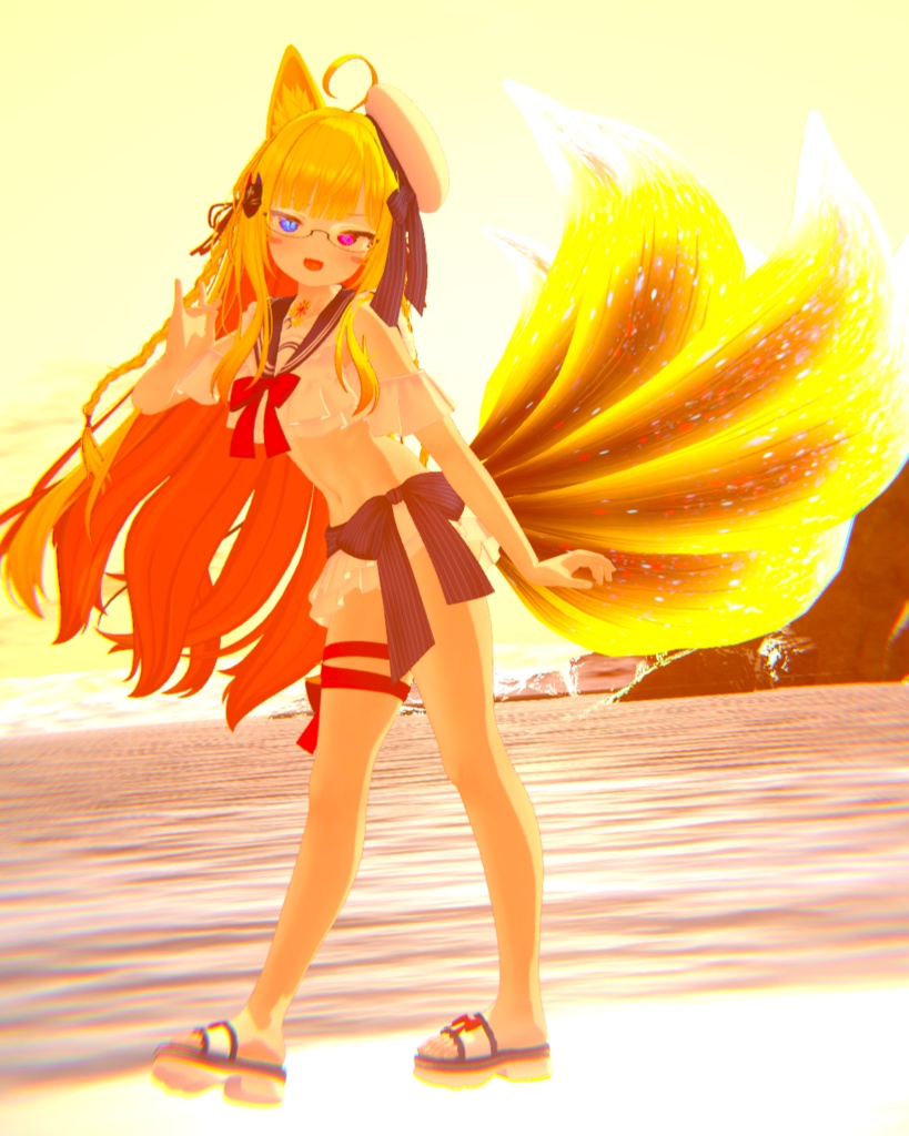 【45アバター対応】フリルマリンビキニ