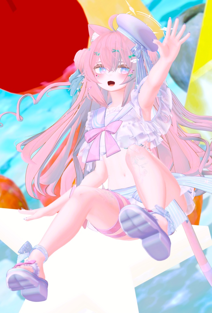 【45アバター対応】フリルマリンビキニ