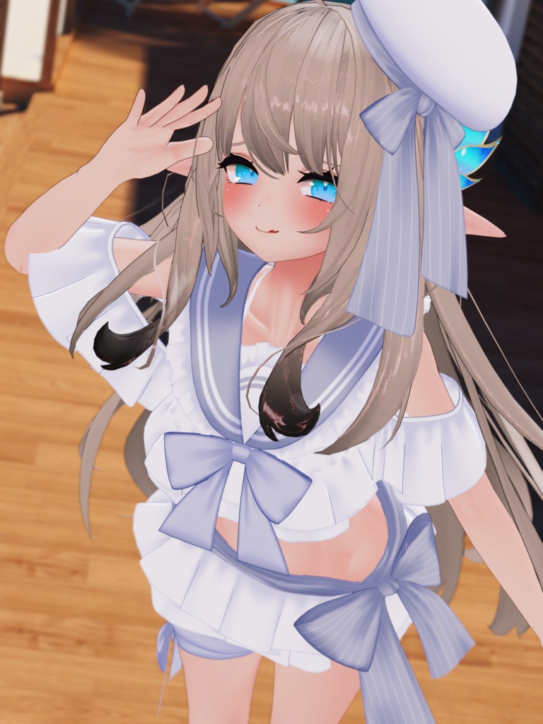 【45アバター対応】フリルマリンビキニ