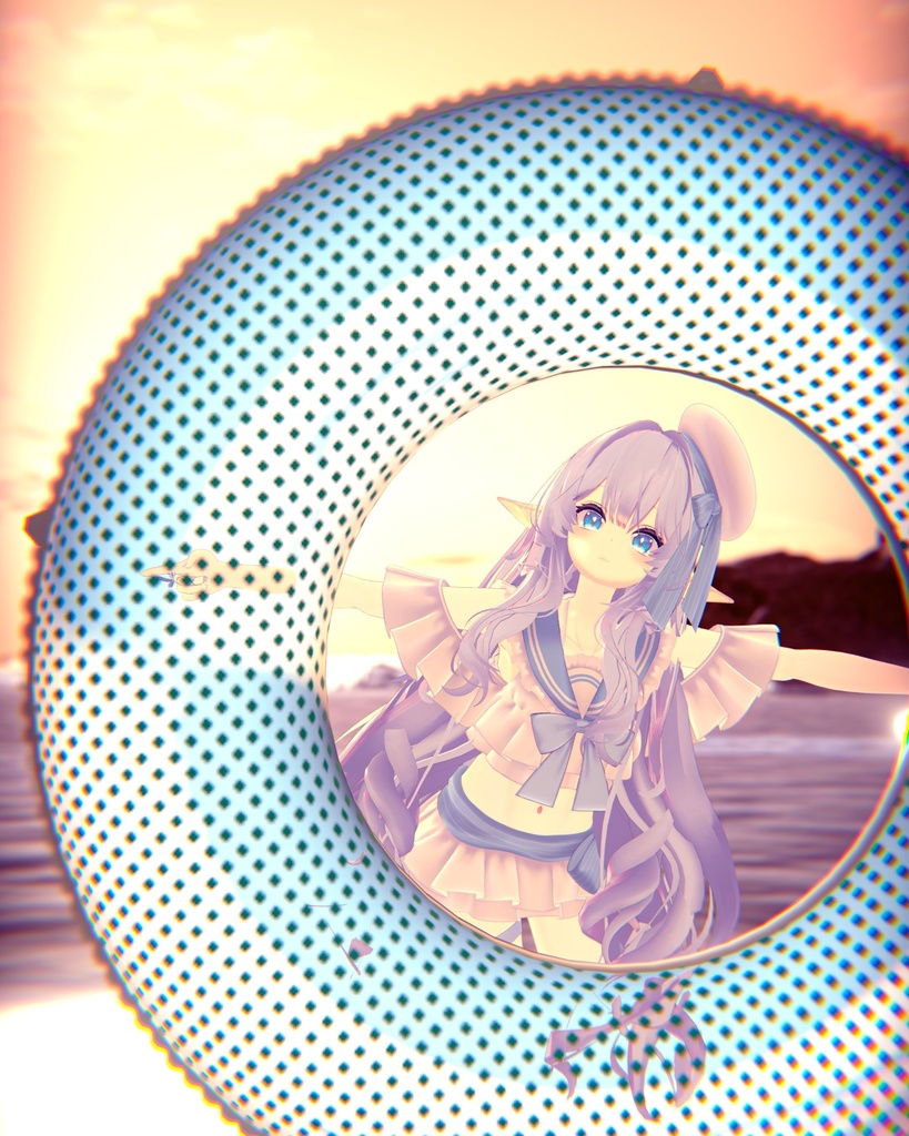 【45アバター対応】フリルマリンビキニ