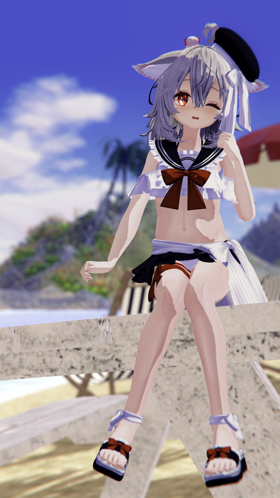 【45アバター対応】フリルマリンビキニ