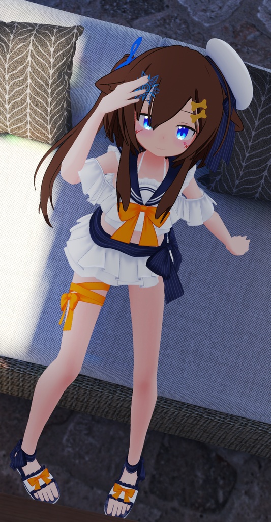 【45アバター対応】フリルマリンビキニ