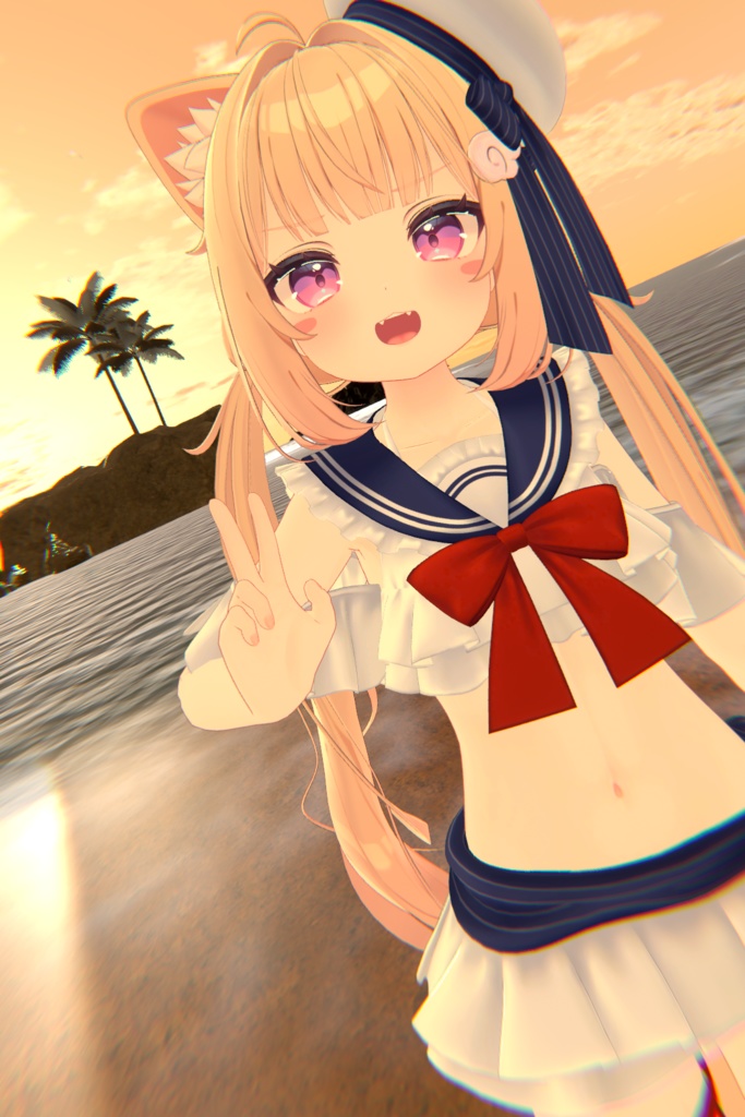 【45アバター対応】フリルマリンビキニ