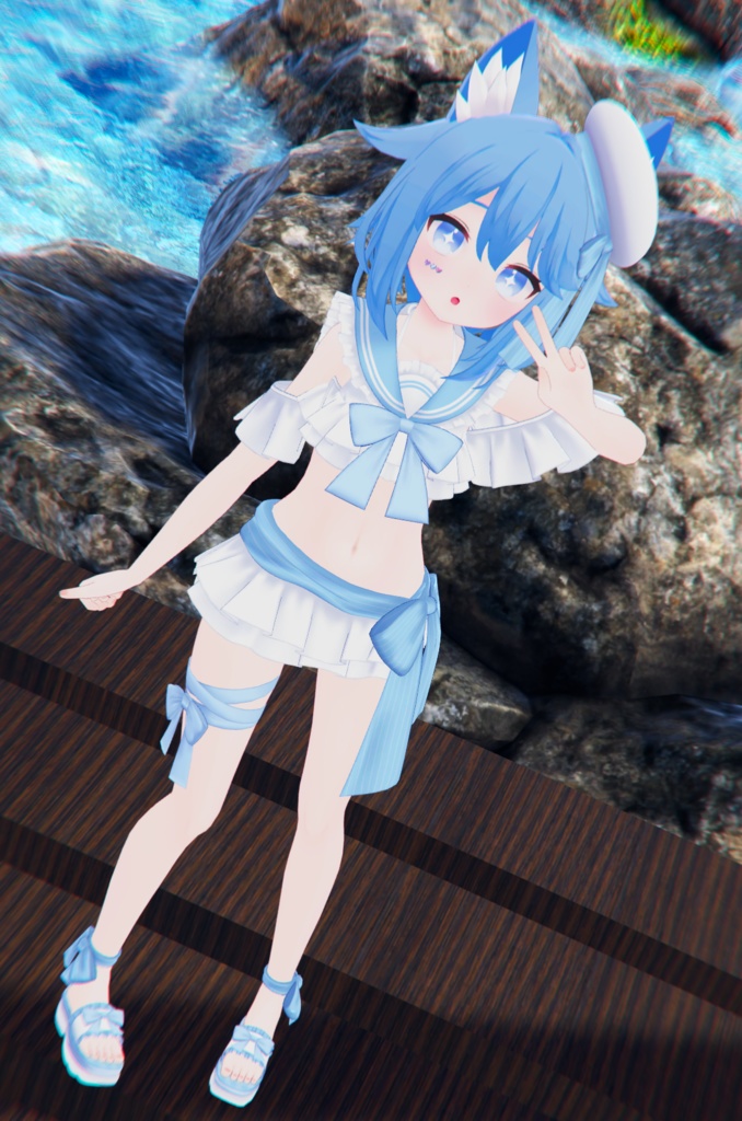 【45アバター対応】フリルマリンビキニ