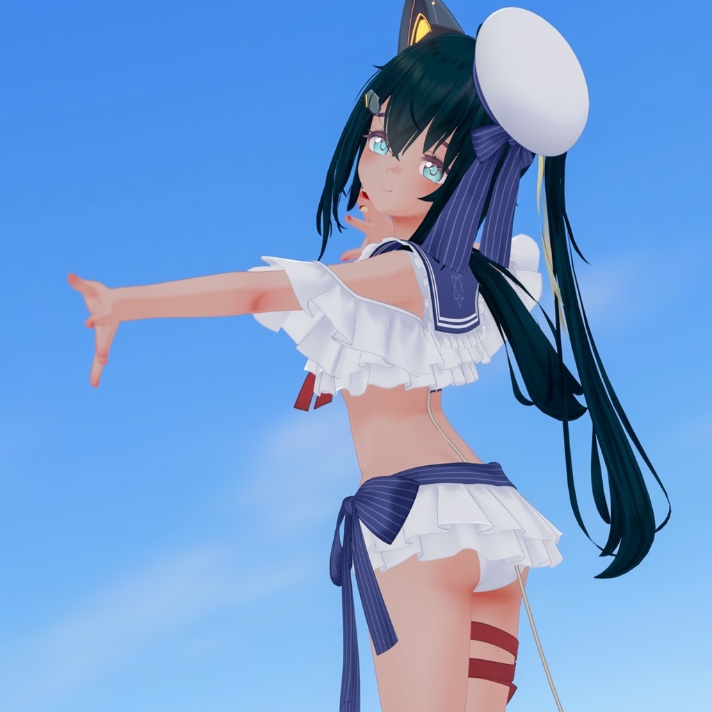 【45アバター対応】フリルマリンビキニ