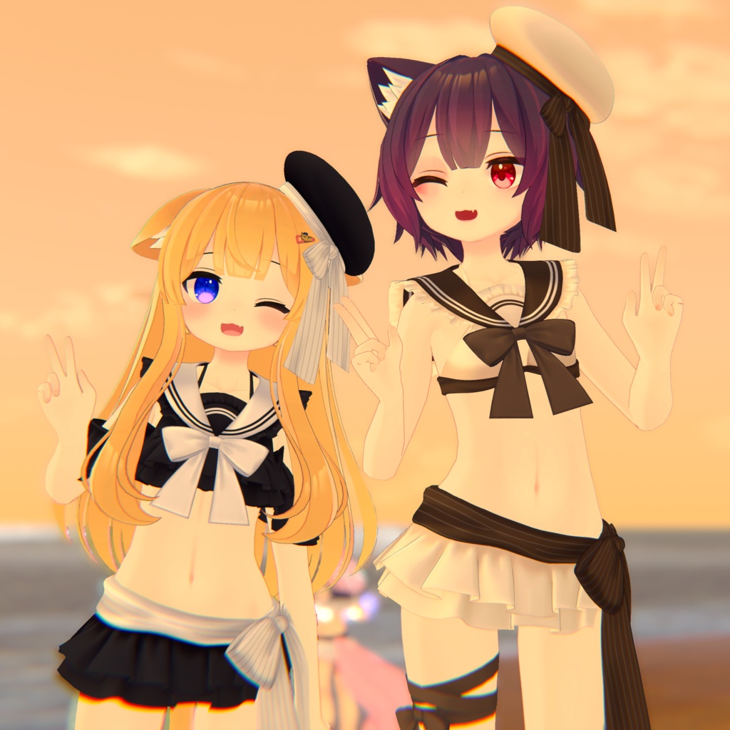 【45アバター対応】フリルマリンビキニ