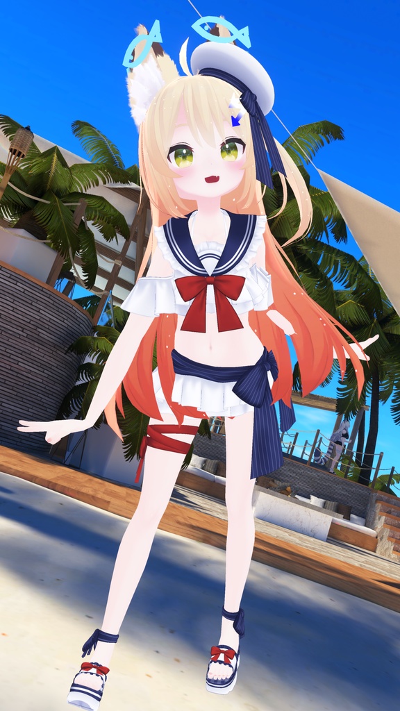 【45アバター対応】フリルマリンビキニ