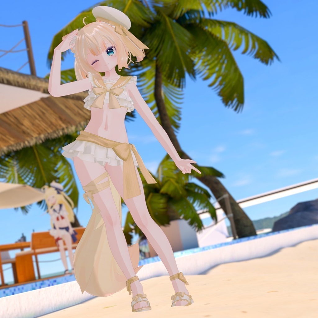 【45アバター対応】フリルマリンビキニ