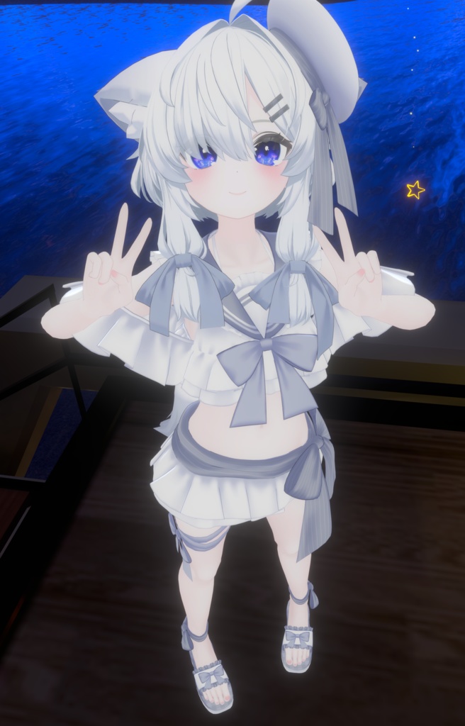 【45アバター対応】フリルマリンビキニ